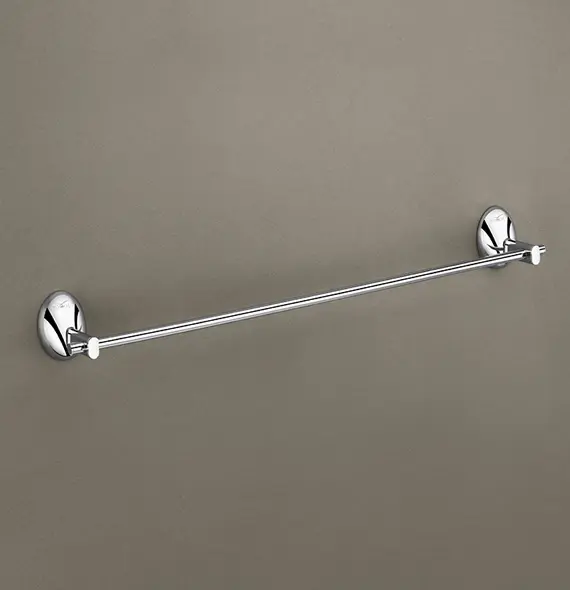 ROXIA Acura Towel Rod 24 inch | SS 304 Grade Stainless Steel | Wall Mounted Single Bar Bathroom Towel Holder | Lifetime Rust & Corrosion Warranty