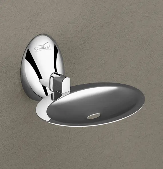 ROXIA Acura Soap Dish | Wall Mounted Soap Holder | SS 304 Grade Stainless Steel | Modern Chrome Finish | Lifetime Rust & Corrosion Warranty 