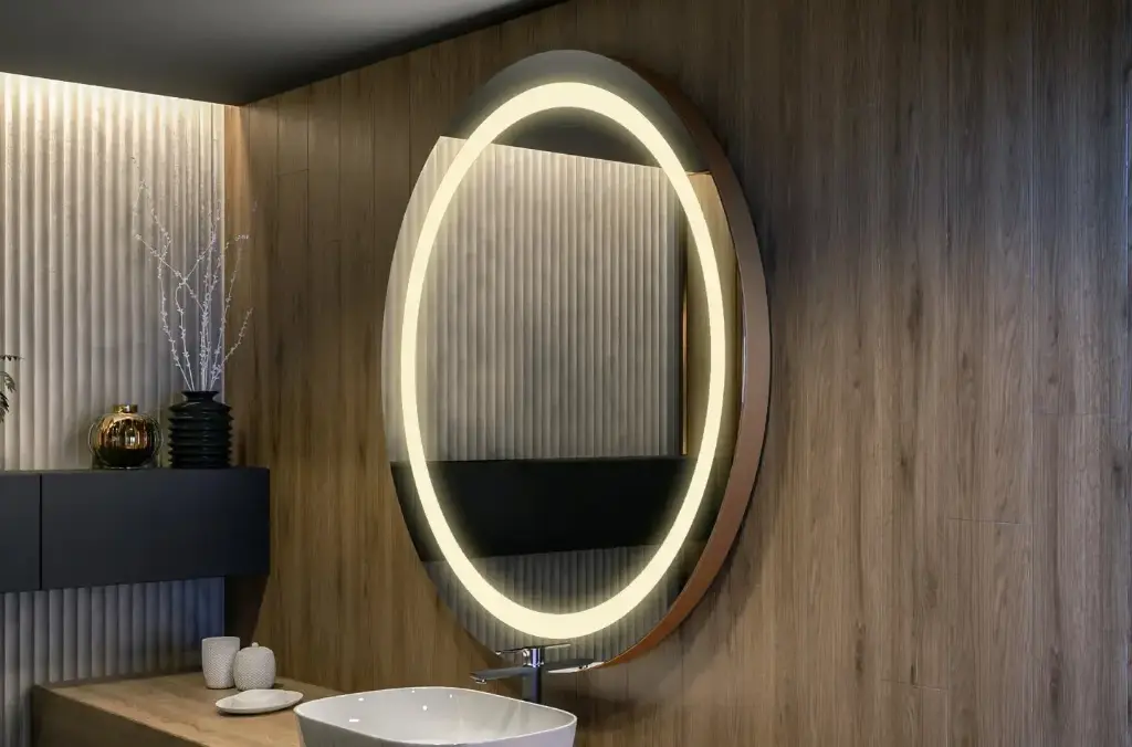 BABA BATH Premium LED Mirror for Bathroom | Touch Sensor |  Wall Mounted | 24x24inch| 2 Years Warranty 