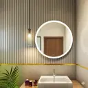 BABA BATH Premium LED Mirror for Bathroom | Touch Sensor |  Wall Mounted | 24x24inch| 2 Years Warranty 