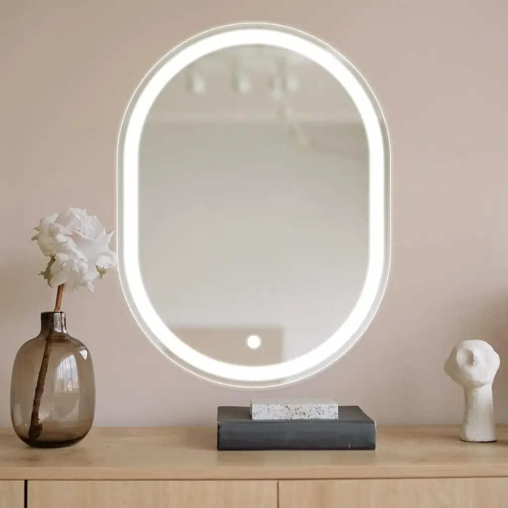 BABA BATH Premium LED Mirror for Bathroom | Touch Sensor |  Wall Mounted | 18x24inch| 2 Years Warranty  