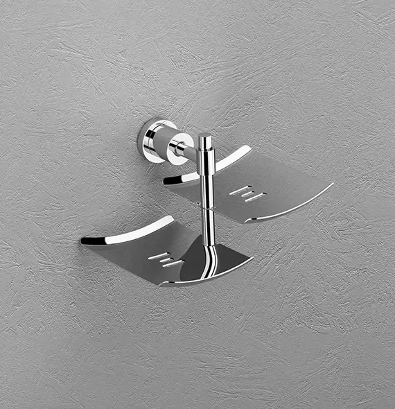 ROXIA Desire Double Soap Dish | Wall Mounted | SS 304 Chrome Finish | Twin Soap Holder for Bathroom | Rust-Proof, Sleek & Durable  