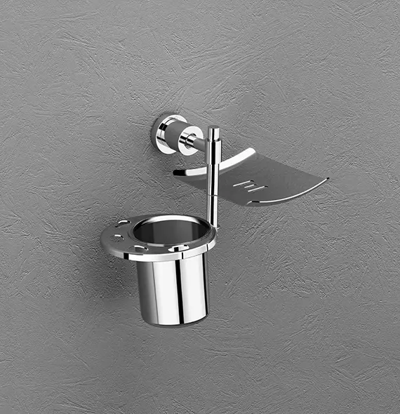 Roxia Desire Soap Dish with Toothbrush Holder | Premium Stainless Steel 304 | Rust & Corrosion Proof | Wall Mounted Bathroom Organiser  