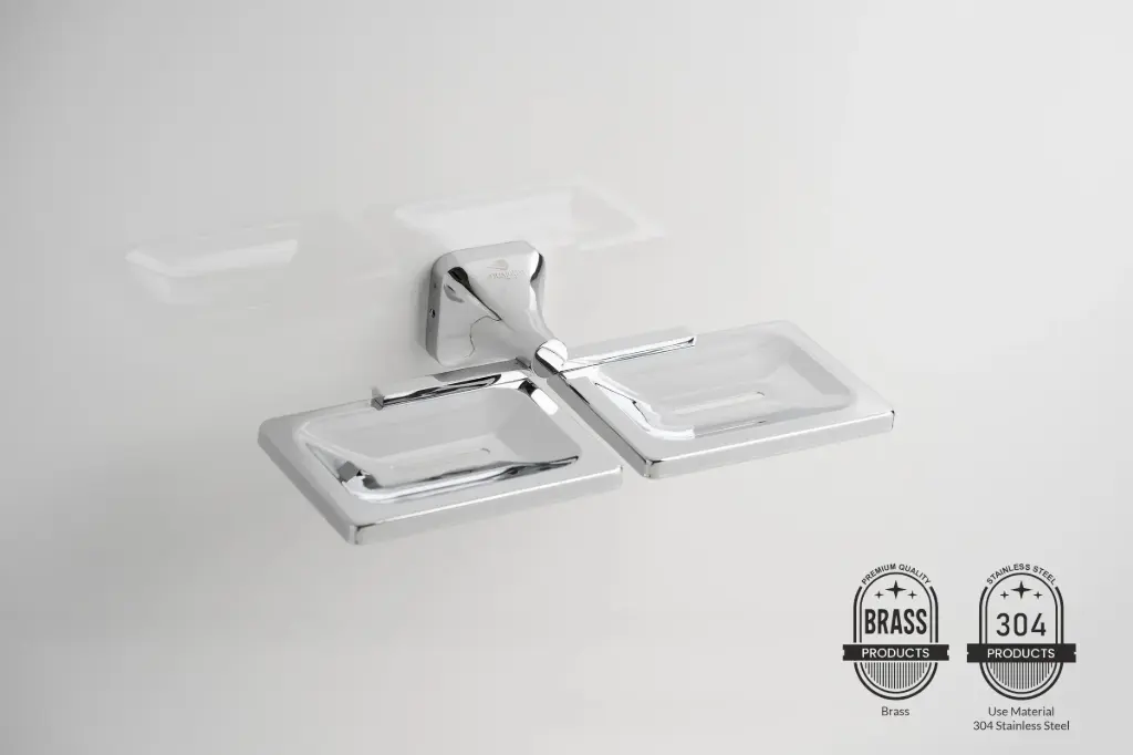 Double Soap Holder | Ellen Series | Chrome By Aquarium