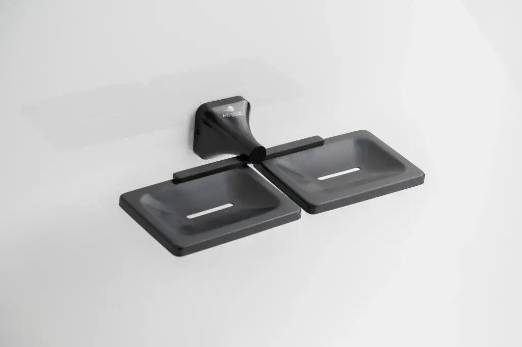 Double Soap Holder | Ellen Series | Black By Aquarium