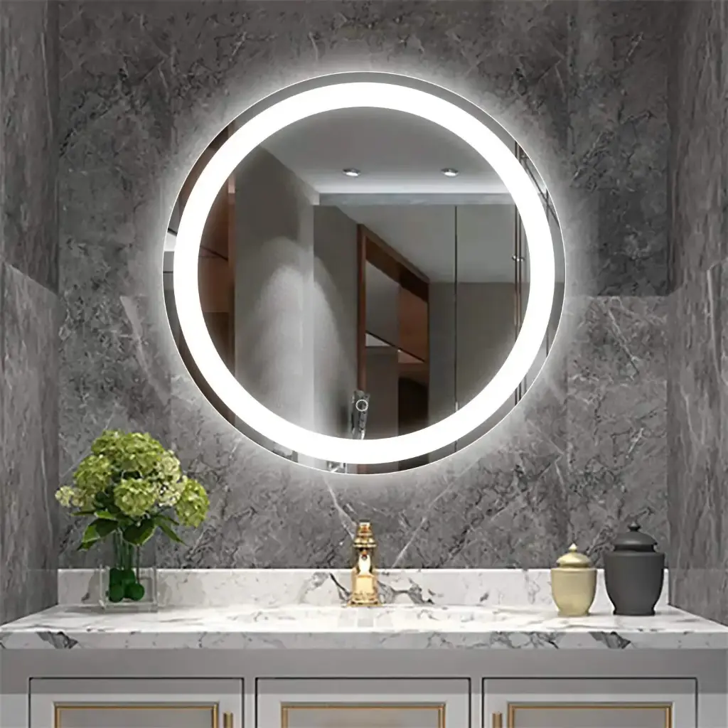 BABA BATH Premium LED Mirror 02 for Bathroom | Touch Sensor |  Wall Mounted | 24x24inch| 2 Years Warranty 
