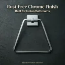 Hexa Triangle Towel Ring (SS 304) – Rust-Free Chrome Wall Mounted Towel Holder | Premium Bathroom Accessory in Delhi | Baba Bath