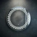 Baba Bath Pixel Halo LED Mirror – 24 x 24 Inch Luxury Illuminated Bathroom Mirror