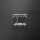 Baba Bath Clear Acrylic Soap Dish – Square Wall Mounted (6 mm Thick)