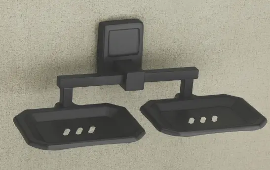 Nexa Double Soap Dish Black