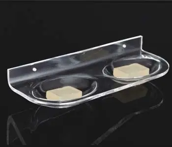  Acrylic Clear Double Soap Dish Oval 6 MM Thickness By BABA BATH