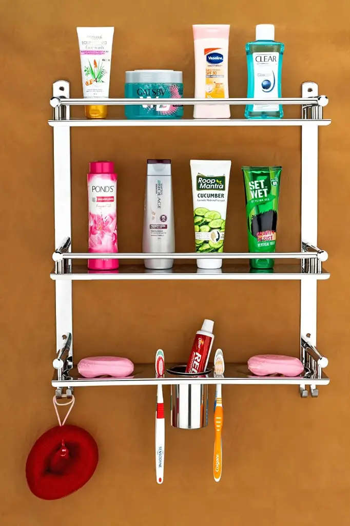 BABA BATH Multipurpose Shelf With Soap Dish & Tooth Brush Holder 