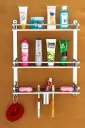 BABA BATH Multipurpose Shelf With Soap Dish & Tooth Brush Holder 