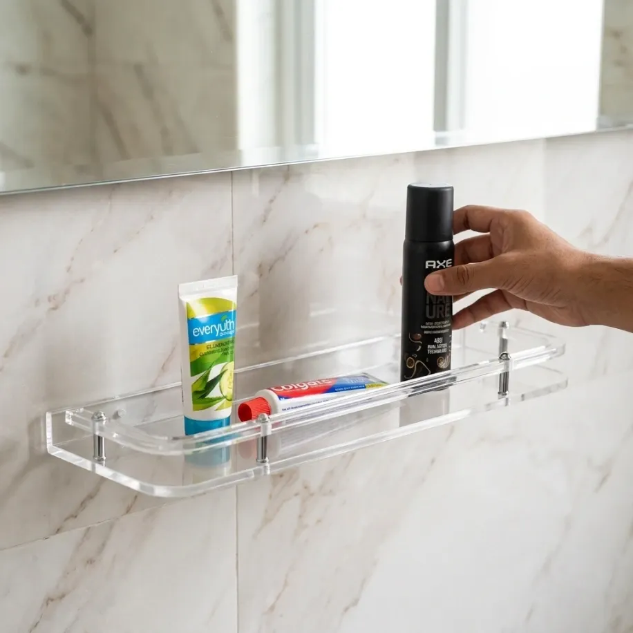  Acrylic Clear 18 Inch Shelf 6 MM Thickness By BABA BATH 