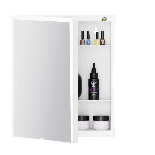 BABA BATH Wall-Mounted Mini Bathroom Cabinet with Mirror | Compact Storage & Organiser for Small Bathrooms, Kitchens & Homes | Durable & Space-Saving Medicine Cabinet
