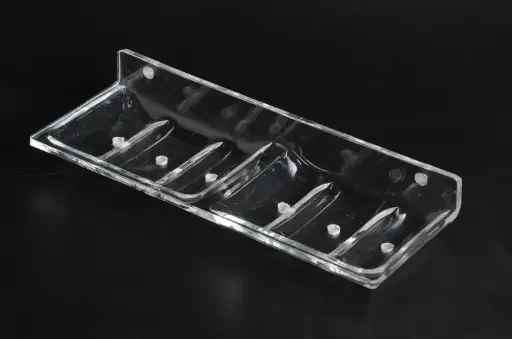  Acrylic Clear Double Soap Dish Square 6 MM Thickness By BABA BATH