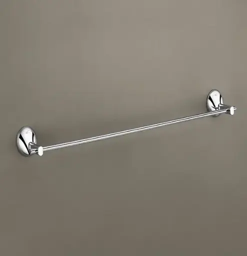 ROXIA Acura Towel Rod 18 inch | SS 304 Grade Stainless Steel | Wall Mounted Single Bar Bathroom Towel Holder | Lifetime Rust & Corrosion Warranty 